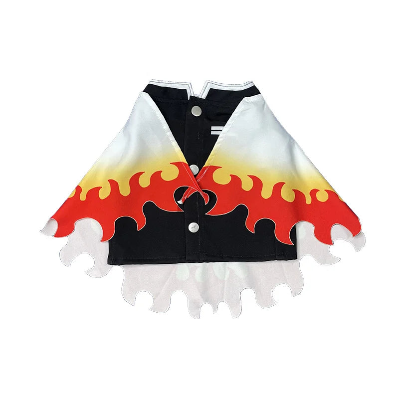 Demon Slayer Pet Cosplay Rengoku Kyoujurou Cat Clothes Unlimited Train COS Flame Pillar Rengoku Kyoujurou Dresses