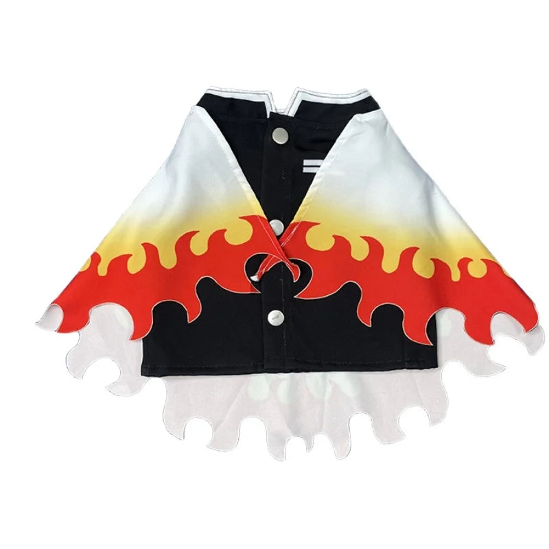 Demon Slayer Pet Cosplay Rengoku Kyoujurou Cat Clothes Unlimited Train COS Flame Pillar Rengoku Kyoujurou Dresses
