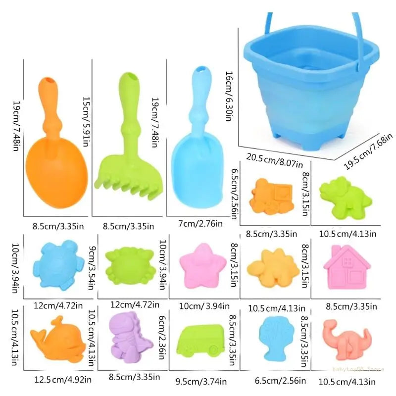 Y4UD Sand Toy Beach Playset Swimming Pool Sand Castle Building Toy Kids Birthday Gift