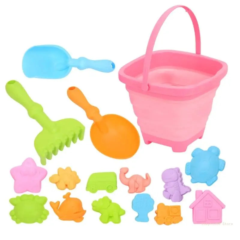 Y4UD Sand Toy Beach Playset Swimming Pool Sand Castle Building Toy Kids Birthday Gift
